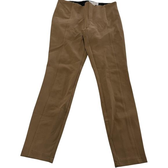 Rachel Zoe Pants Womens 8 Brown Stretch Skinny Ponte Pull On Ankle Seamed Leg - Picture 1 of 7